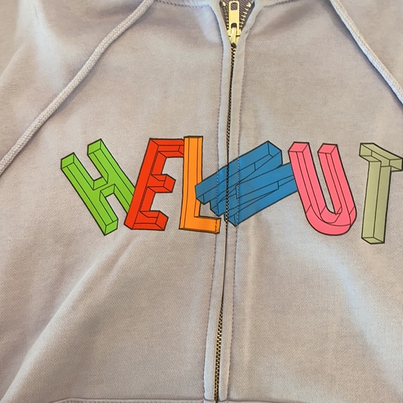 Helmut Lang 3D logo hoodie sz M‼️AS IS‼️see stain - Picture 4 of 7
